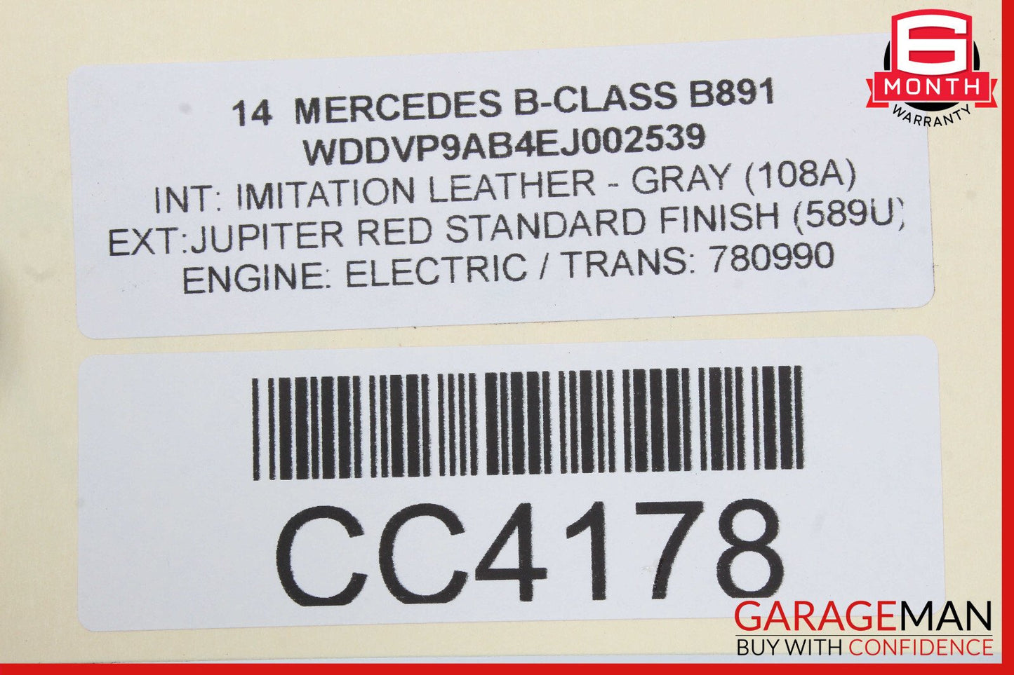 12-19 Mercedes B-Class W242 W246 Front Bumper Reinforcement Impact Bar OEM