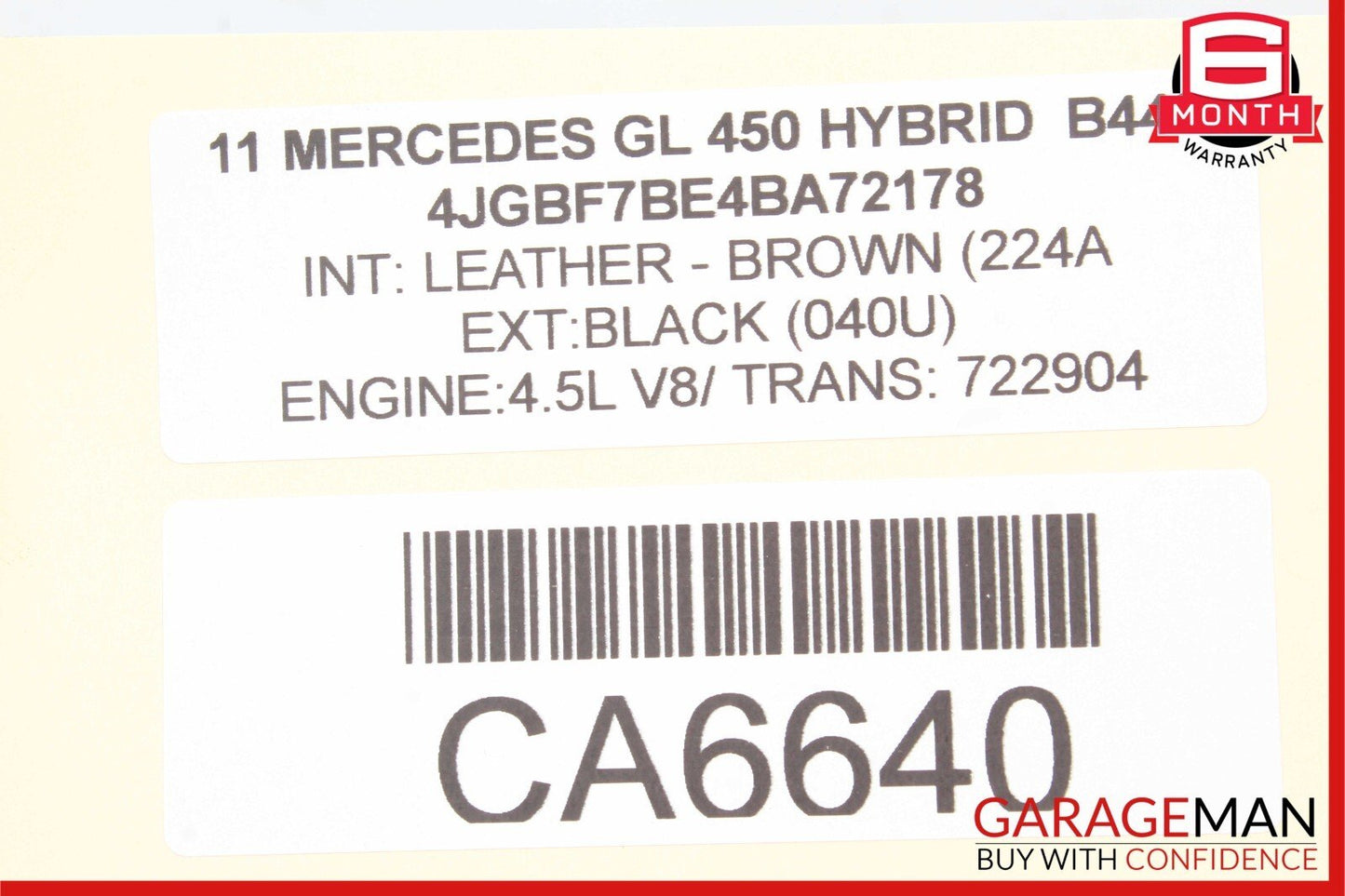 06-13 Mercedes X164 GL450 ML350 Exterior Door Handle Front Right Side OEM