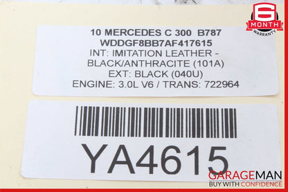08-11 Mercedes W204 C300 C350 Rear Left Driver Side Taillight Tail Light Lamp