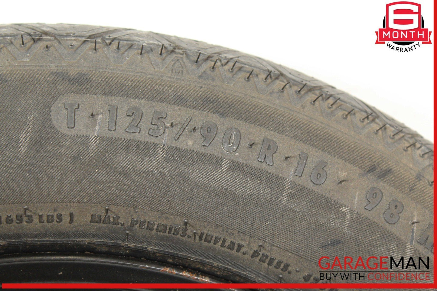 08-14 Mercedes W204 C250 C300 Emergency Spare Tire Donut Wheel Rim 125 90 16"