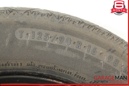 08-14 Mercedes W204 C250 C300 Emergency Spare Tire Donut Wheel Rim 125 90 16"