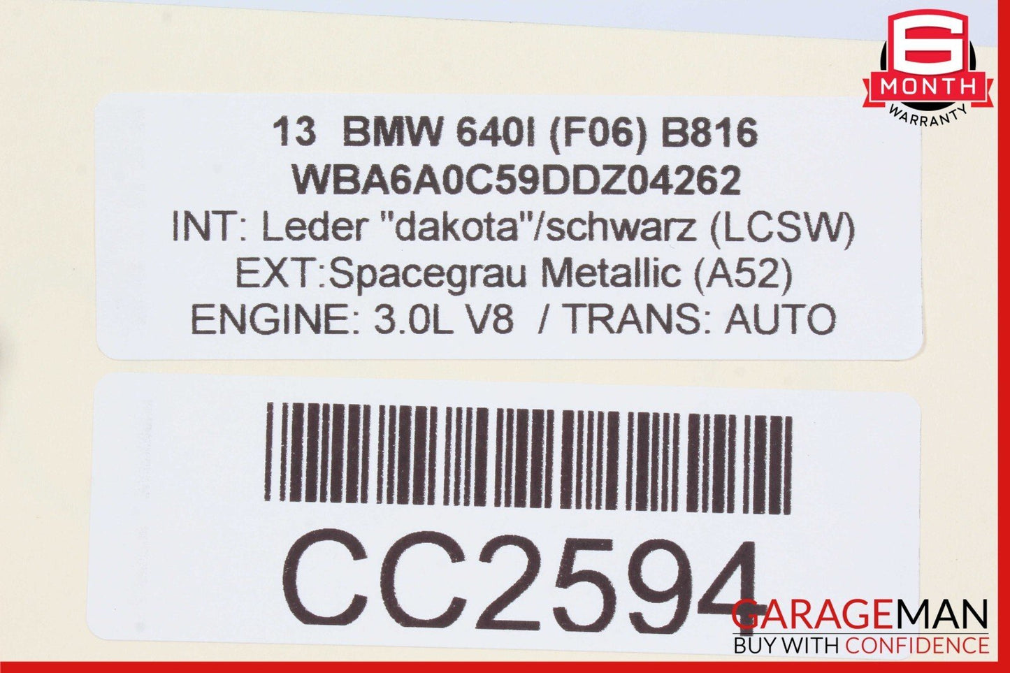 11-13 BMW F06 640i M235i 8 Speed Automatic Transmission Gear Box Assembly 213k