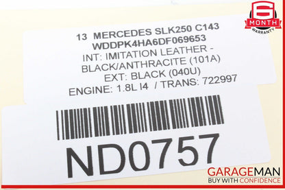 12-20 Mercedes R172 SLK250 SLC300 Convertible Top Right C Pillar Brace Support