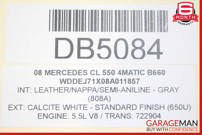 07-10 Mercedes W216 CL550 Front Right Side Interior Door Panel Trim Cover Assy