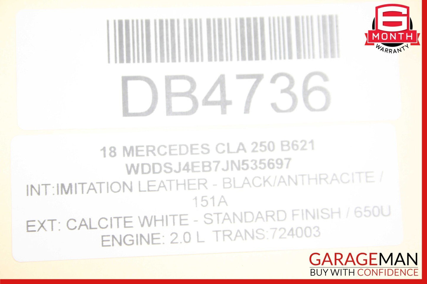 14-18 Mercedes W117 CLA250 Rear Right Side Exterior Door Shell Panel Black OEM