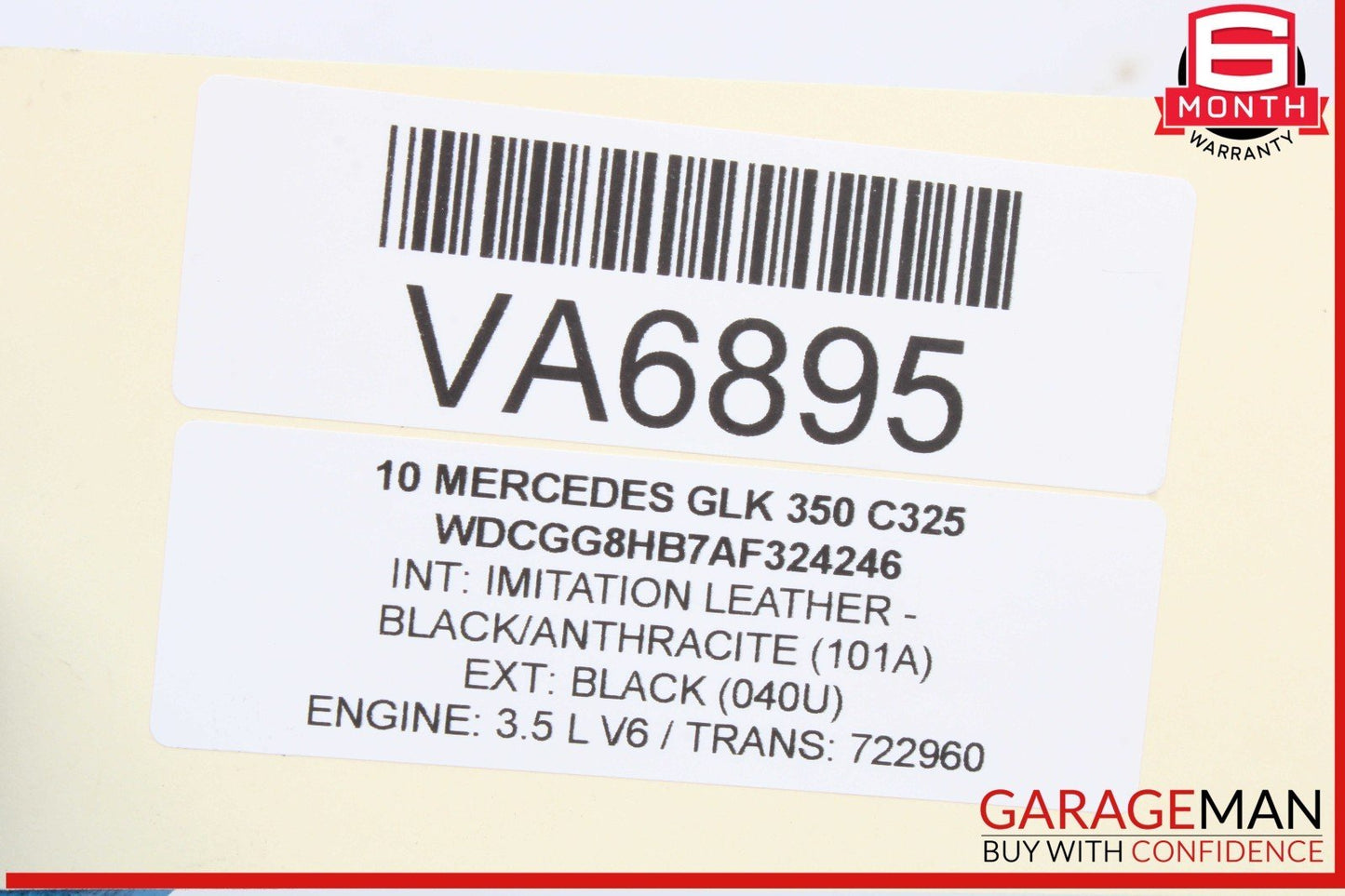 10-15 Mercedes X204 GLK350 4Matic Upper Radiator Core Support Bar OEM