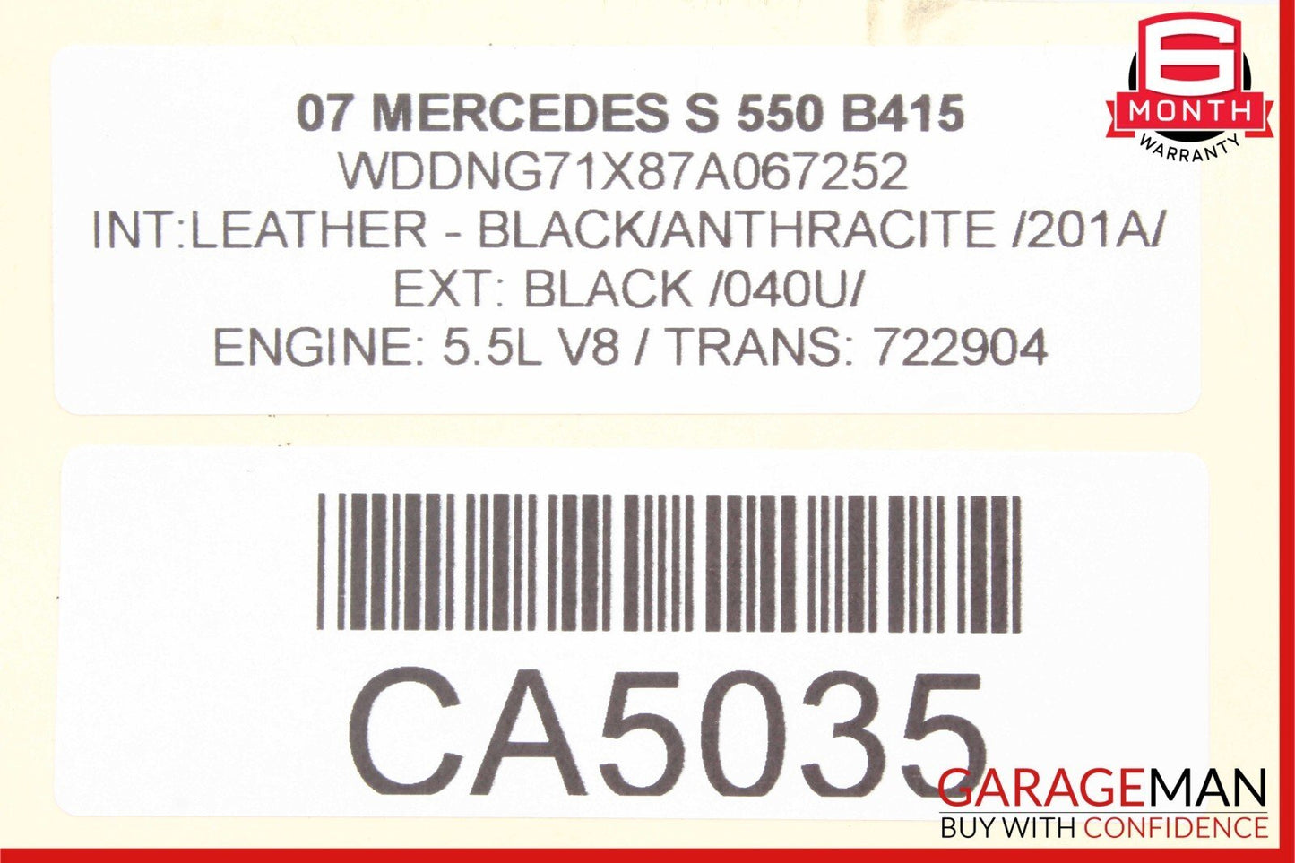 07-14 Mercedes S550 CL550 S350 Front Left Suspension Lever Upper Control Arm
