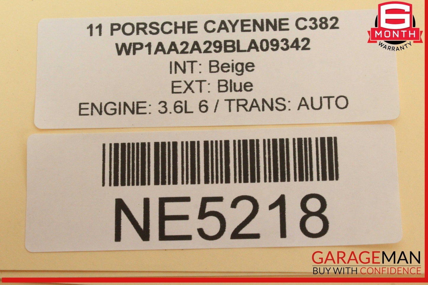 11-18 Porsche Cayenne 958 Front Left Driver Side Window Regulator Motor OEM