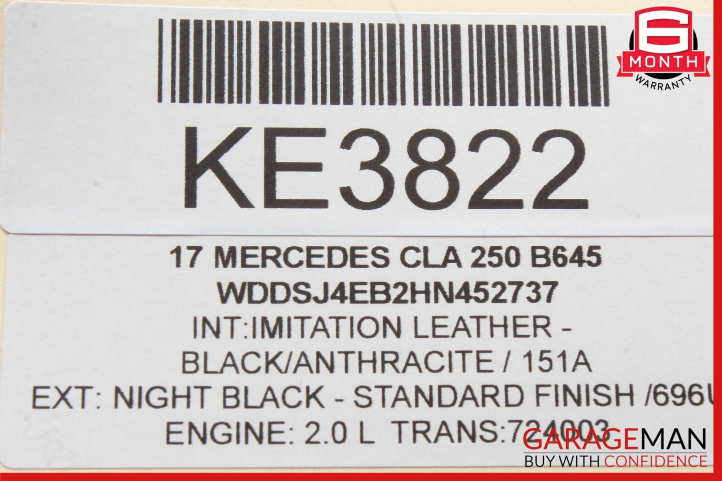 14-18 Mercedes W117 CLA250 CLA45 Front Right Side Door Window Regulator Motor