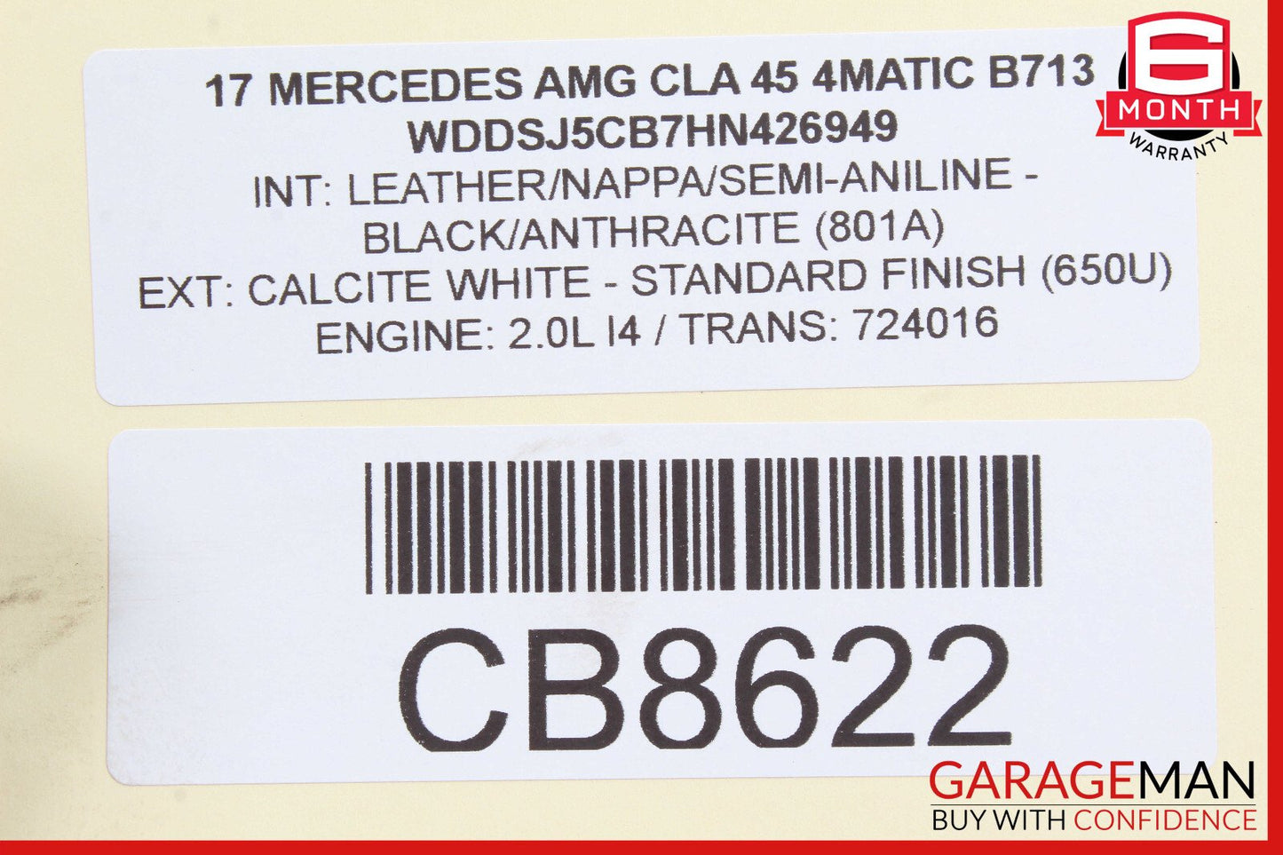 14-18 Mercedes W117 CLA45 GLA45 Rear Left Side Suspension Lower Control Arm