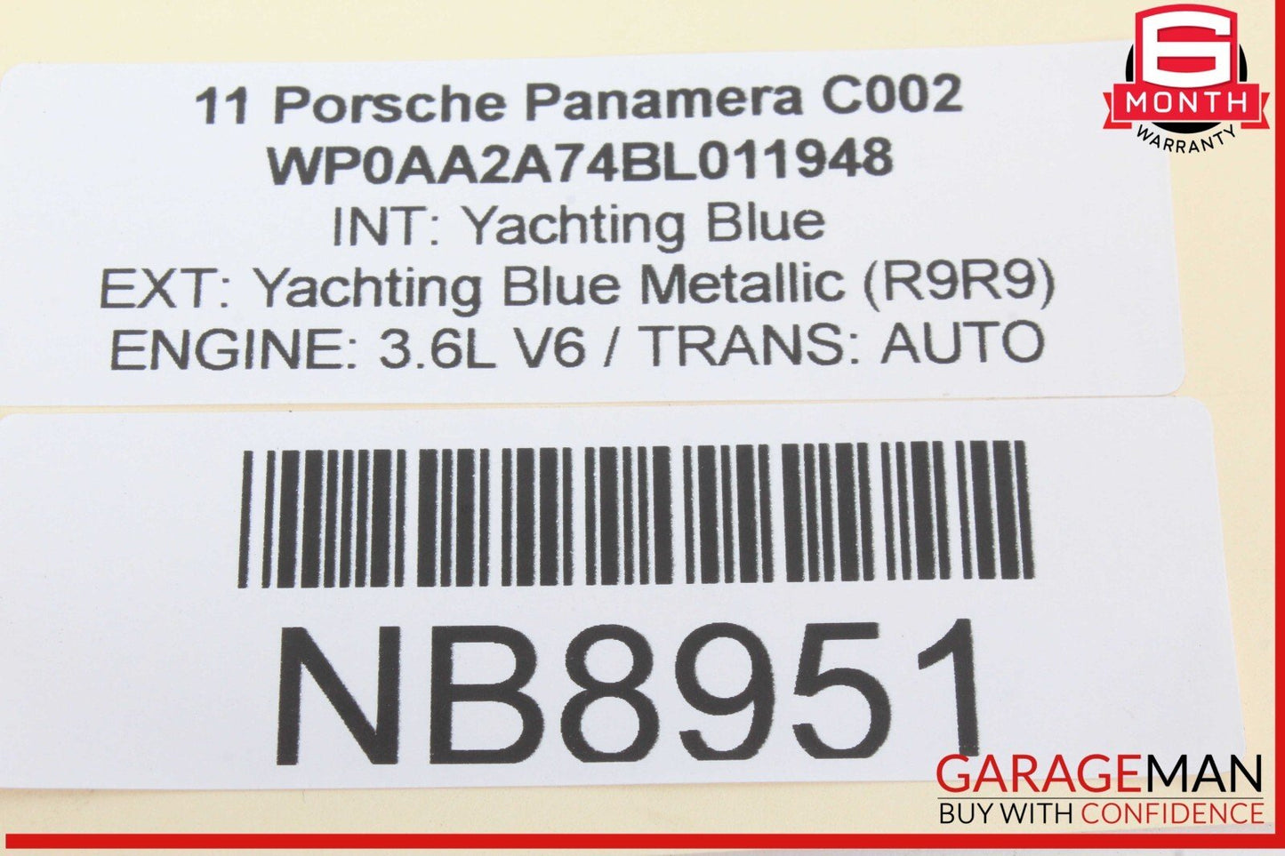 10-16 Porsche Panamera 970 Front Right Passenger Side Dashboard Knee Airbag OEM