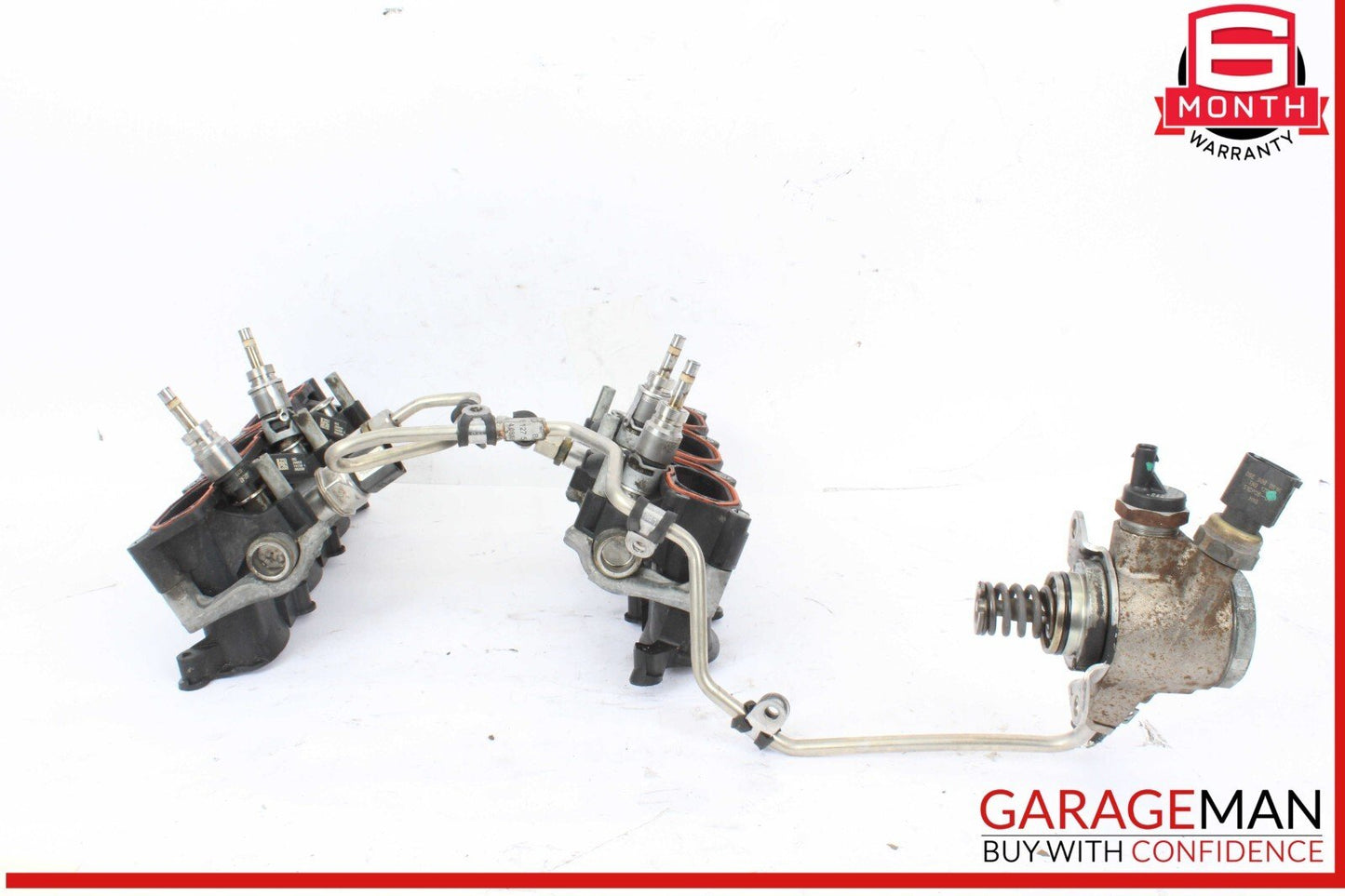 09-12 Audi Q5 Left and Right Lower Intake Manifold Fuel Rail w/ Injectors OEM