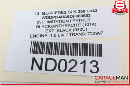 12-20 Mercede R172 SLK250 SLC43 Glove Box Passenger Knee Airbag Air Bag OEM