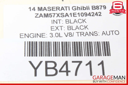 14-20 Maserati Ghibli M157 Left Side Turbocharger Intercooler 16474839 OEM