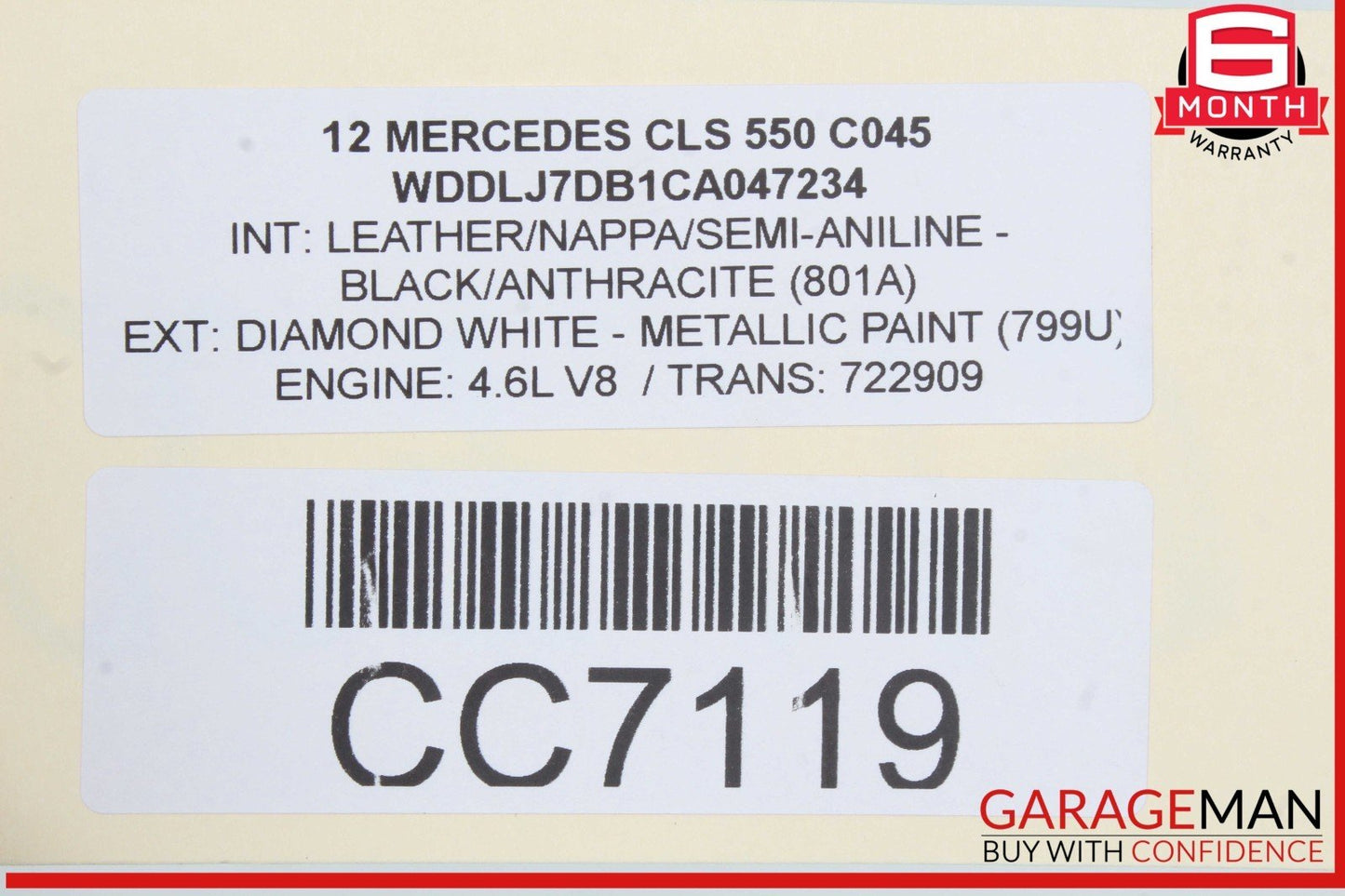 12-18 Mercedes W218 CLS550 Front Bumper Reinforcement Impact Crash Bar Rebar