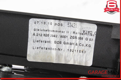 11-16 Mercedes W212 E350 Wagon Rear Left Side Parcelf Shelf Rail Motor OEM