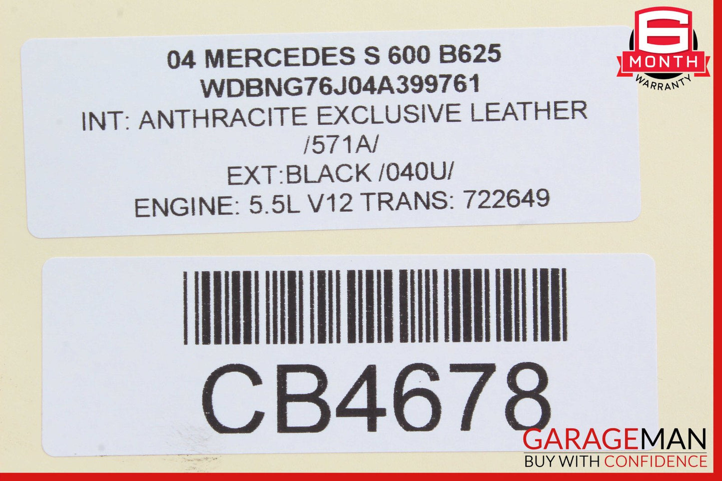 00-06 Mercedes W220 S600 Front Right Bumper Reinforcement Impact Bar Bracket OEM