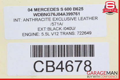 00-06 Mercedes W220 S600 Front Right Bumper Reinforcement Impact Bar Bracket OEM