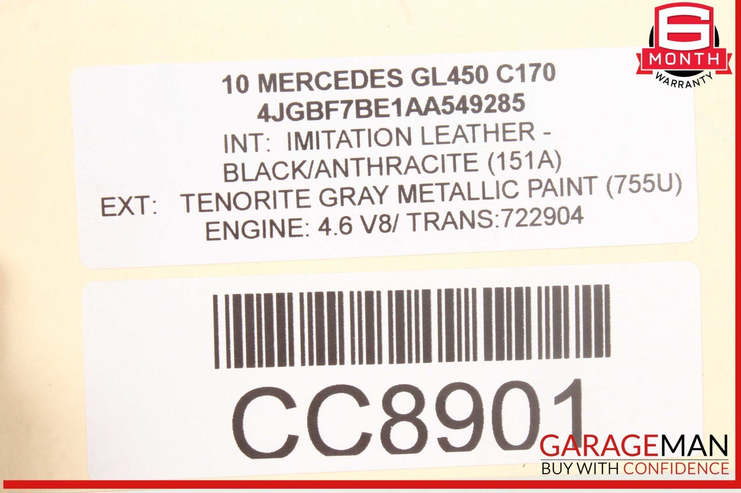 06-12 Mercedes X164 GL450 ML550 GL550 Front Bumper Reinforcement Impact Bar OEM