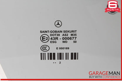 10-16 Mercedes W212 E350 Front Right Passenger Side Door Window Glass OEM