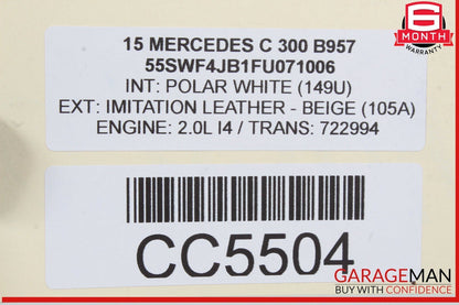 15-21 Mercedes W205 C300 C350e C400 Front Left Side Interior Door Panel OEM