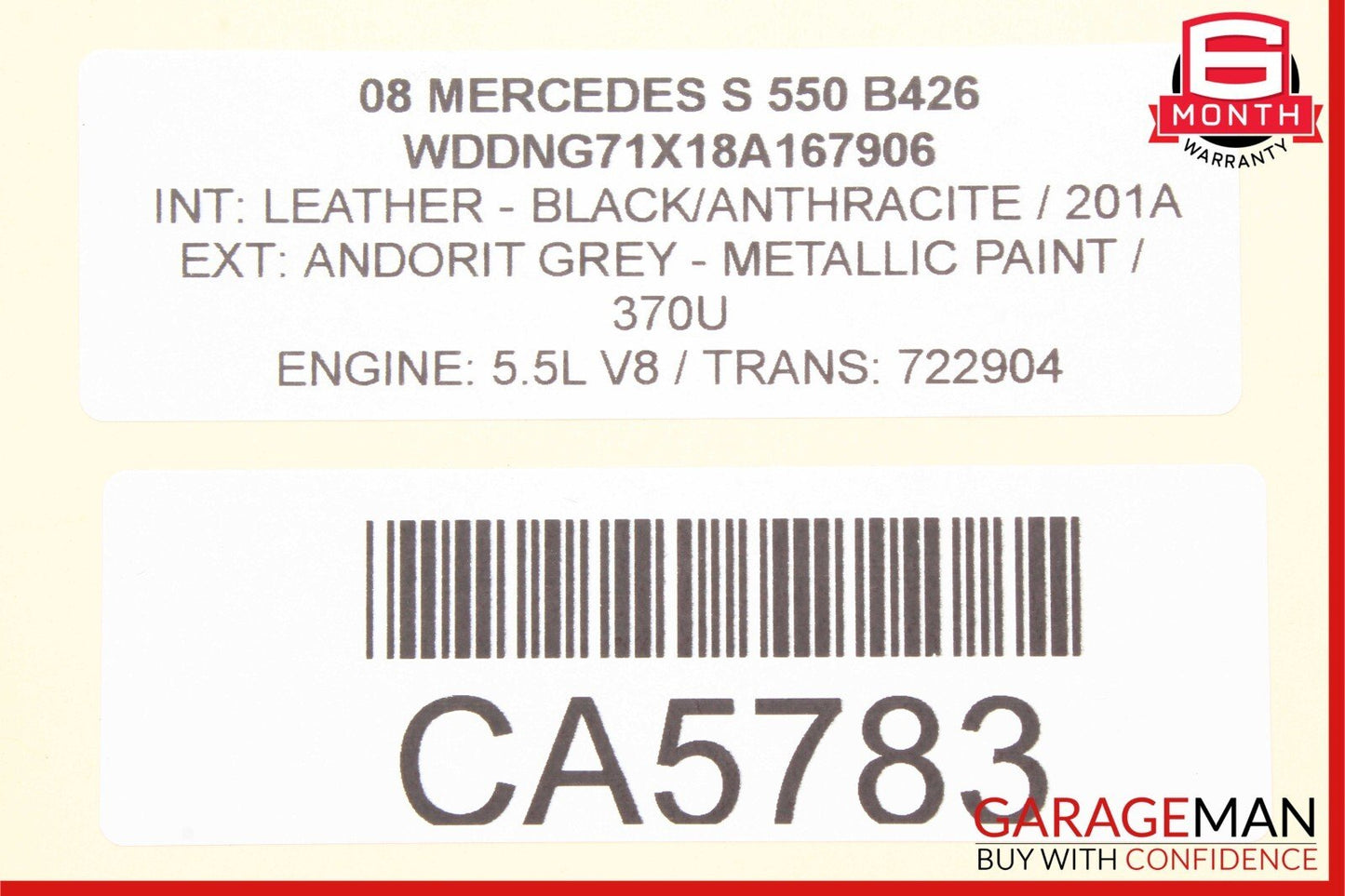 07-13 Mercedes W221 S550 S600 S63 AMG Rear Left Door Window Regulator Motor Unit