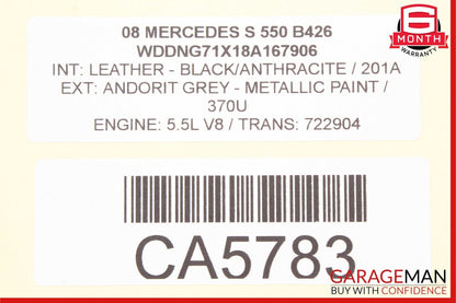 07-13 Mercedes W221 S550 S600 S63 AMG Rear Left Door Window Regulator Motor Unit