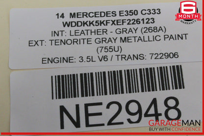 11-17 Mercedes W207 E350 Convertible Soft Top Roof Control Module 2079004500 OEM