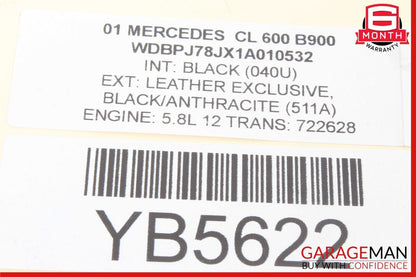 00-06 Mercedes W215 CL600 Front Right / Left Seat Head Rest Headrest Black