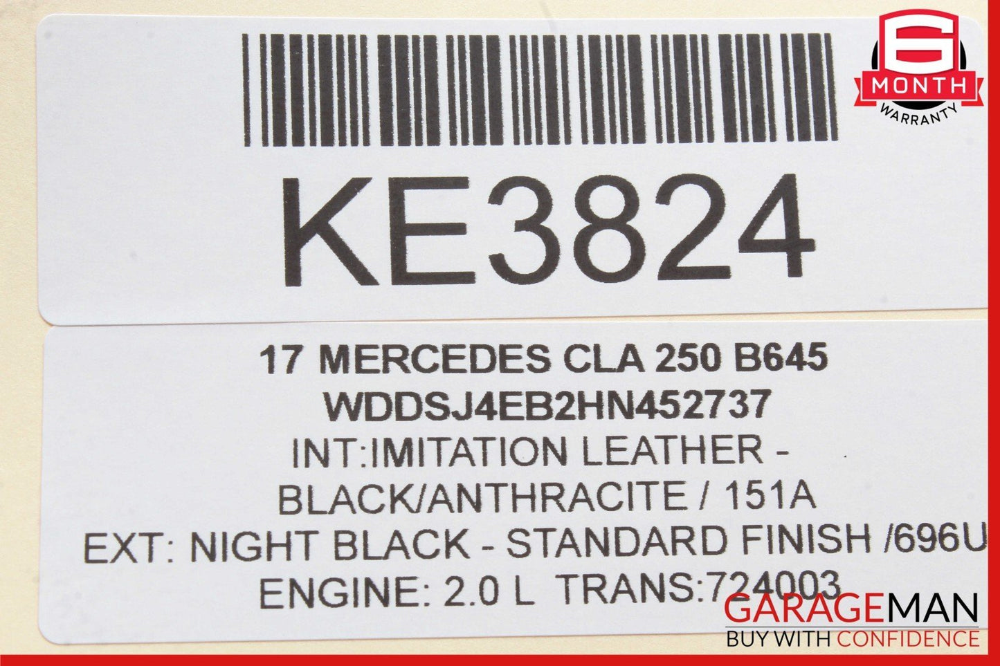 14-18 Mercedes W117 CLA250 Front Left Side Door Window Regulator Motor OEM