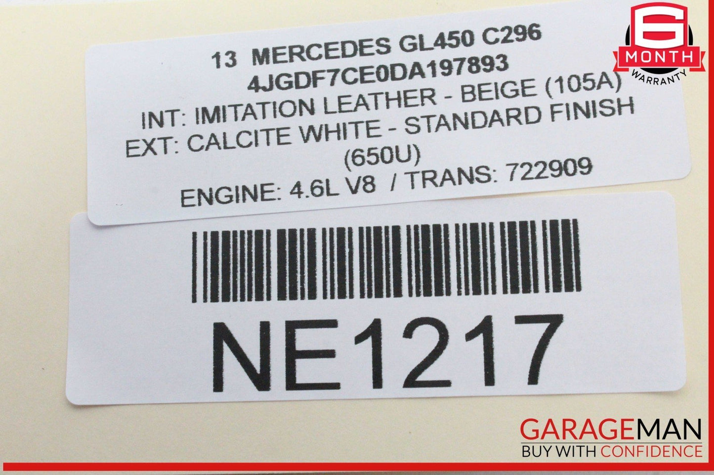 12-16 Mercedes X166 GL550 ML350 Rear Left Driver Side Exterior Door Handle OEM