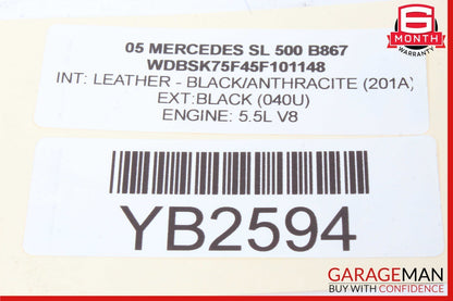 03-08 Mercedes R230 SL500 SL55 Right Side Door Audio Speakers Bose