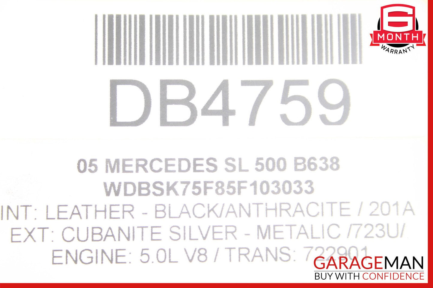 03-08 Mercedes R230 SL500 Engine Radiator A/C AC Air Condenser Oil Cooler Assy