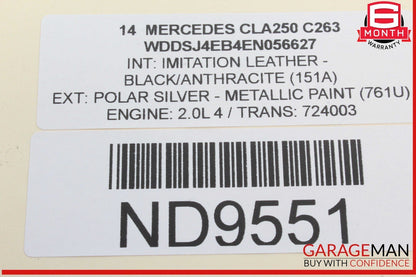 14-18 Mercedes W117 CLA250 Right Passenger Side Exterior Door Handle Assy OEM