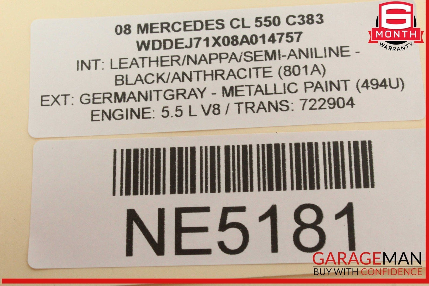 07-14 Mercedes W216 CL550 Front Left Driver Side Dash Knee Airbag Air Bag OEM