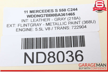 07-13 Mercedes W221 S550 S63 AMG S450 Rear Left Driver Side Reading Light OEM