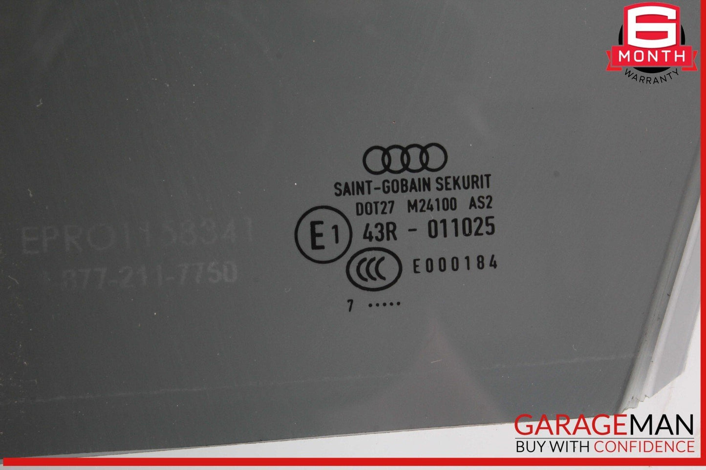 17-24 Audi A4 Quattro Front Left Driver Side Door Window Glass 8W0845201 OEM