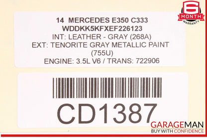 08-16 Mercedes W207 E350 E400 C350 Rear Differential Diff Axle Carrier 2.82 OEM