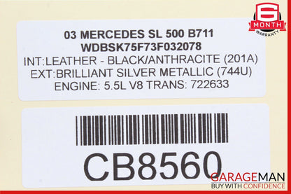 00-12 Mercedes SL500 CLK500 CL55 Front Right Side Window Regulator Motor Unit