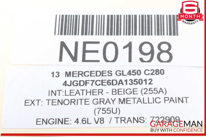 12-16 Mercedes X166 GL550 GL450 Front Left Driver Side Exterior Door Handle OEM