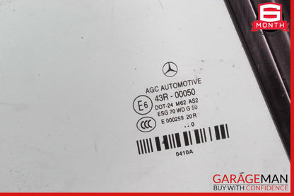 11-17 Mercedes W207 E350 Convertible Rear Right Quarter Window Glass OEM