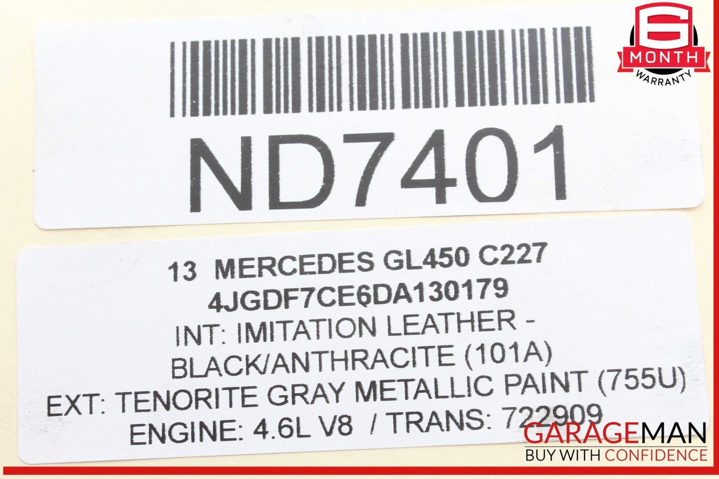 12-18 Mercedes X166 GL450 GL550 Front Right or Left Engine Timing Chain Plate