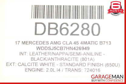 14-19 Mercedes W117 CLA250 Rear Right Side Interior Door Trim Panel Cover OEM