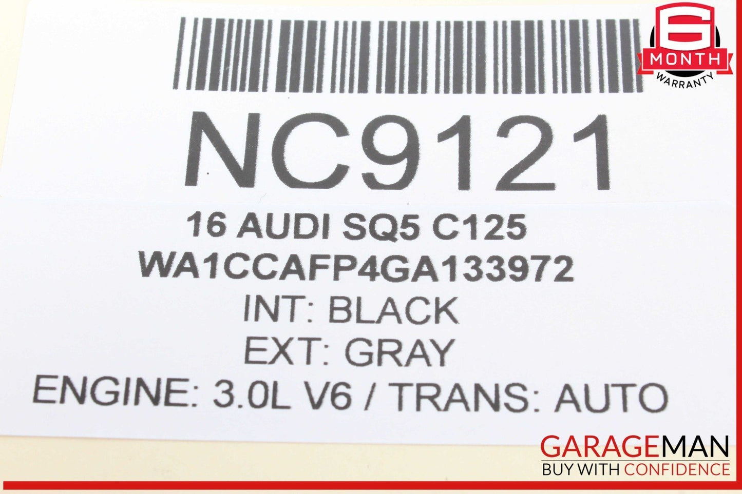 14-16 Audi SQ5 Ignition Starter Control Switch w/ Key 8K0909131D OEM