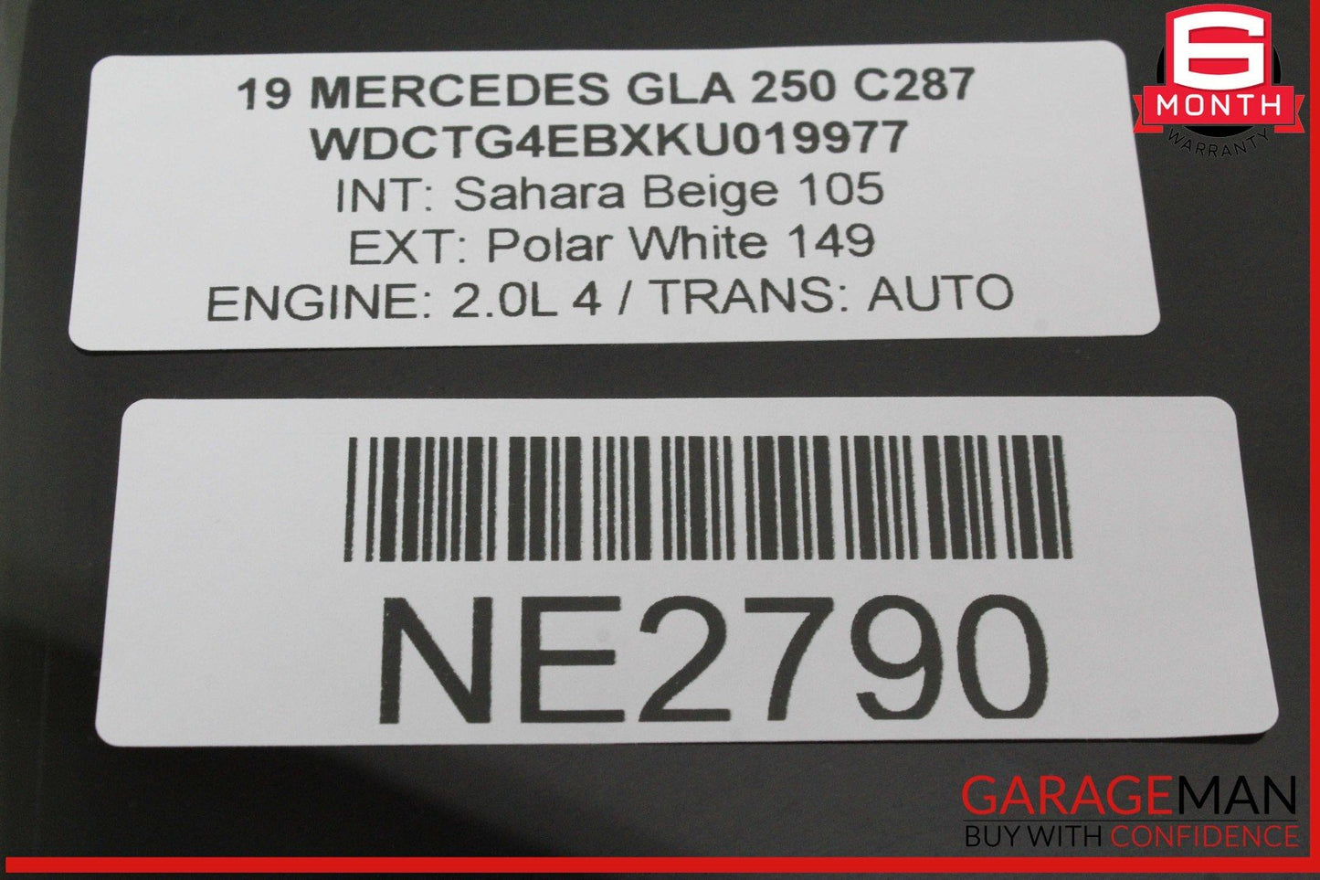 15-20 Mercedes X156 GLA250 GLA45 AMG Rear Right Side Door Window Glass OEM