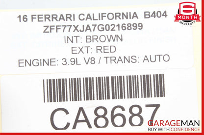 15-18 Ferrari California T AC A/C Cooling Hose Line Lines Assy OEM