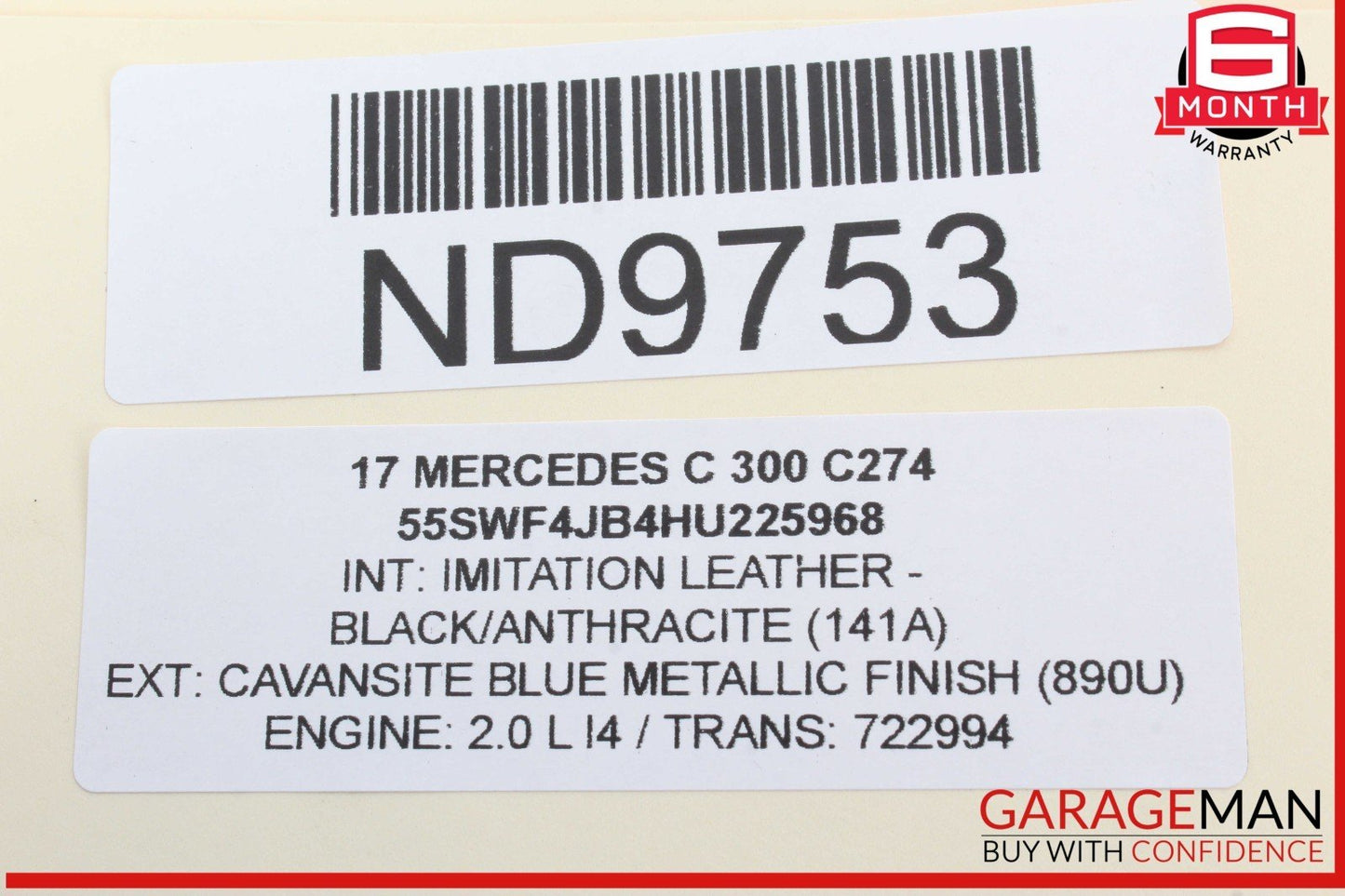 15-20 Mercedes W205 C300 Front Left Side Exterior Door Handle Keyless Go OEM