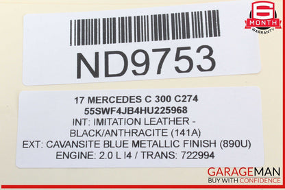 15-20 Mercedes W205 C300 Front Left Side Exterior Door Handle Keyless Go OEM