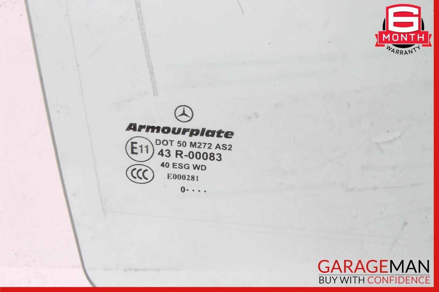 08-15 Mercedes W204 C300 C250 C350 Rear Right Side Door Window Auto Glass OEM
