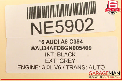 11-18 Audi A8 Rear Right Passenger Side Exterior Door Handle Gray 4H0839886 OEM